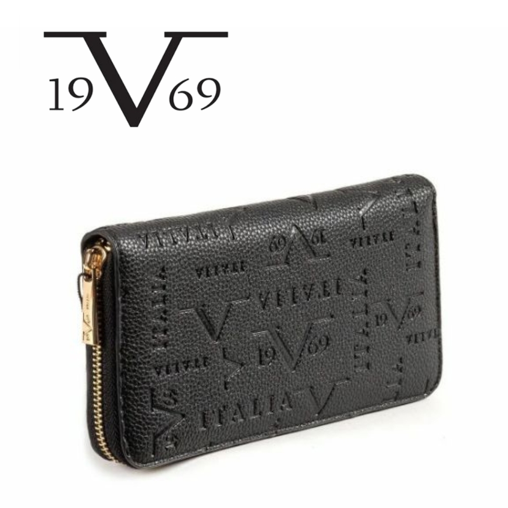 ITALIA BY VERSACE 1969- Candela Wallet - Black/Gold